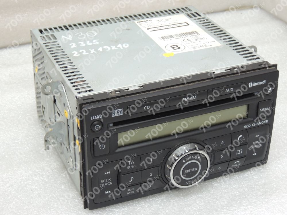 Nissan Qashqai I J10 Radio Vadības Bloks Uztvērējs 6 CD Mainītājs Atskaņotājs Bluetooth 28184JD65A 28184JD65A 28184-JD65A 28184 JD65A PN-3125F PN3125F 28184JD65A, 28184-JD65A, 28184 JD65A, PN-3125F, PN3125F