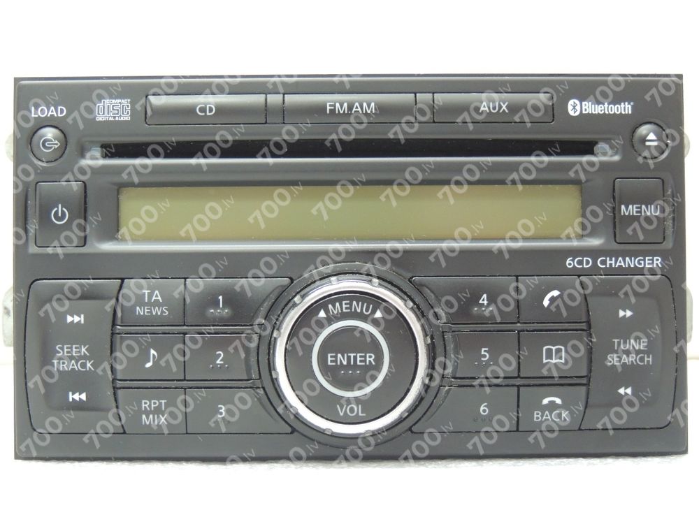 Nissan Qashqai I J10 Radio Vadības Bloks Uztvērējs 6 CD Mainītājs Atskaņotājs Bluetooth 28184JD65A 28184JD65A 28184-JD65A 28184 JD65A PN-3125F PN3125F