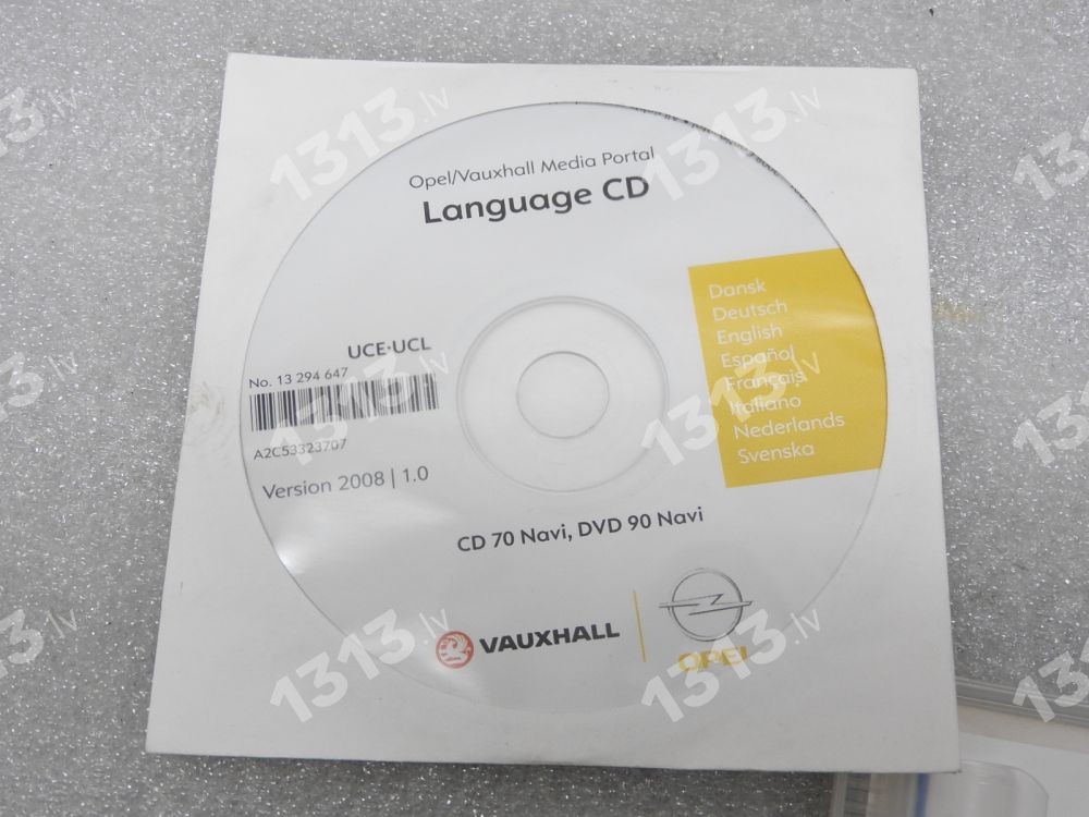 OPEL CD 70 Navigācijas disks VĀCIJA 2010 ZAFIRA B ASTRA H CORSA SIGNUM VECTRA 13324844 13294647