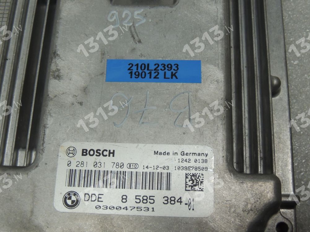 BMW X3 F25 X4 F26 3.5D N57D30B 230KW Motora vadības bloks DDE 8585384 0281031780 8585384 0281031780 13618586544 8586544