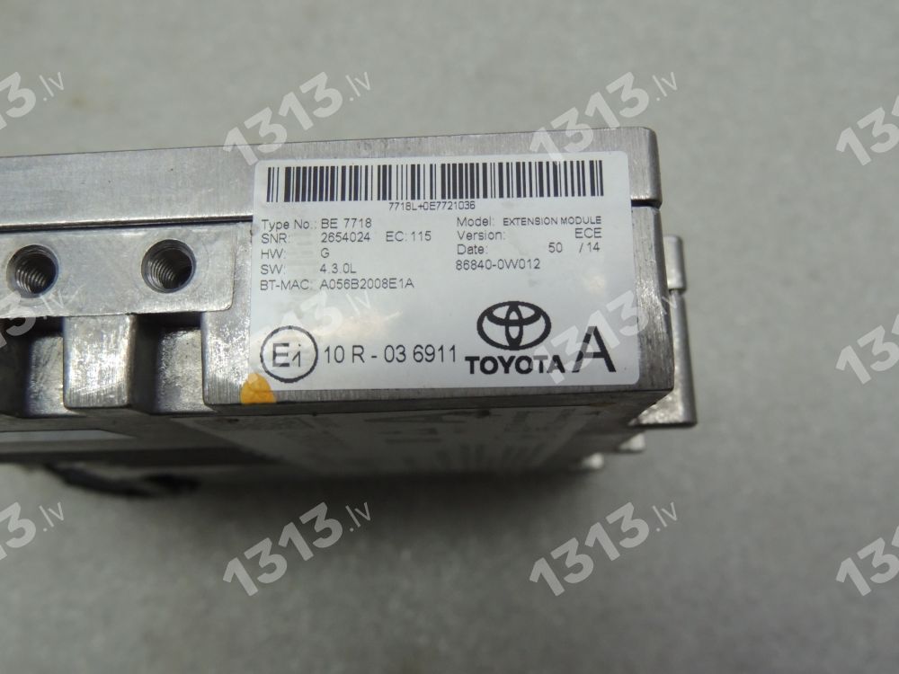 Toyota Corolla E18 Блок управления Bluetooth HARMAN 8640-0W012 8640-0W012 86400W012 6434C-BE2808 6434CBE2808 86840-02011 8684002011