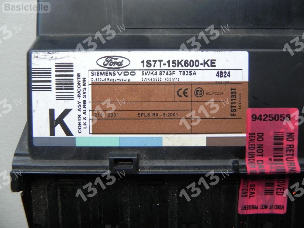 Ford mondeo III блок управления комфортом S7T-15K600-KE 1349088 S7T15K600KE 1S7T-15K600-KE 1349088 S7T15K600KE