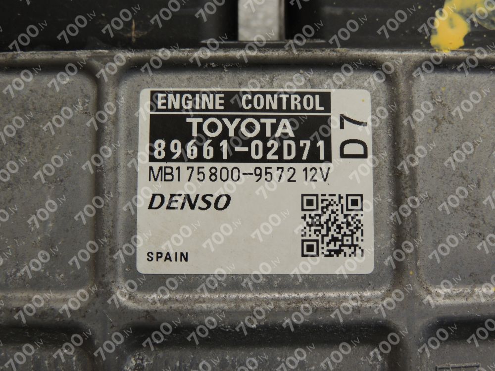 Toyota Auris 2.2 D-CAT Dzinēja Motora vadības bloks Motora bloks ECU 2ADFHV 8966102D71 89661-02D71 8966102D71 MB175800-9572 MB1758009572 MB175800 9572 89661 02D71 B51EA